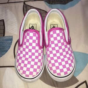 Toddler Girls Checkered Vans